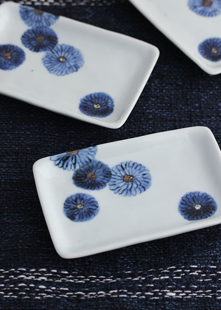 林京子さん　角皿2枚 林京子さん 角皿2枚